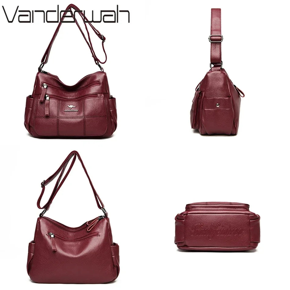 High Quality Leather Handbags Women Bags Luxury Brand Designer Shoulder Crossbody Hand Bags for Women 2026 Purses and Handbags