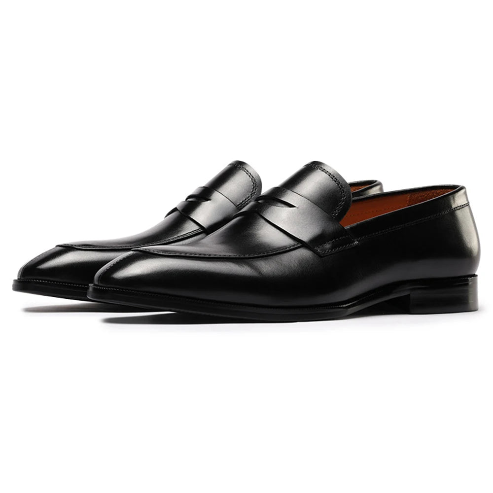 Men Loafer Casual Shoes Calf Leather Waterproofing Materials Formal Dress Shoes Oxfords for Men