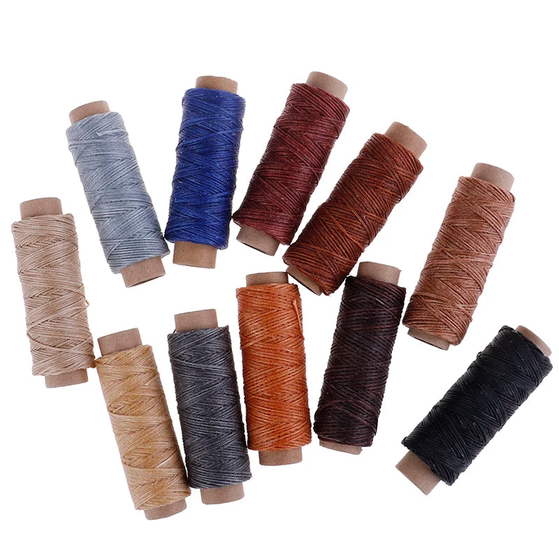 High Quality Durable 240 Meters 1mm 150D Leather Waxed Thread Cord for DIY Handicraft Tool Hand Stitching Thread