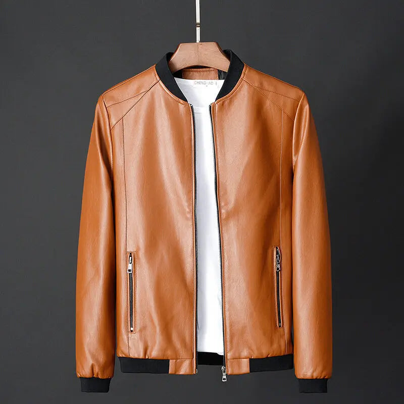 Men's Jackets Men's Spring Autumn Leather New Popular Korean Style Slimming Trends