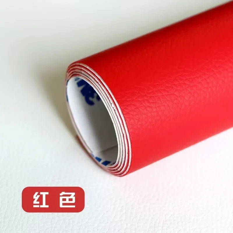PU Artificial Faux Leather Self-adhesive Fabric for Upholstery Interior Car Seats Patches Bags Furniture Leatherette Fabrics