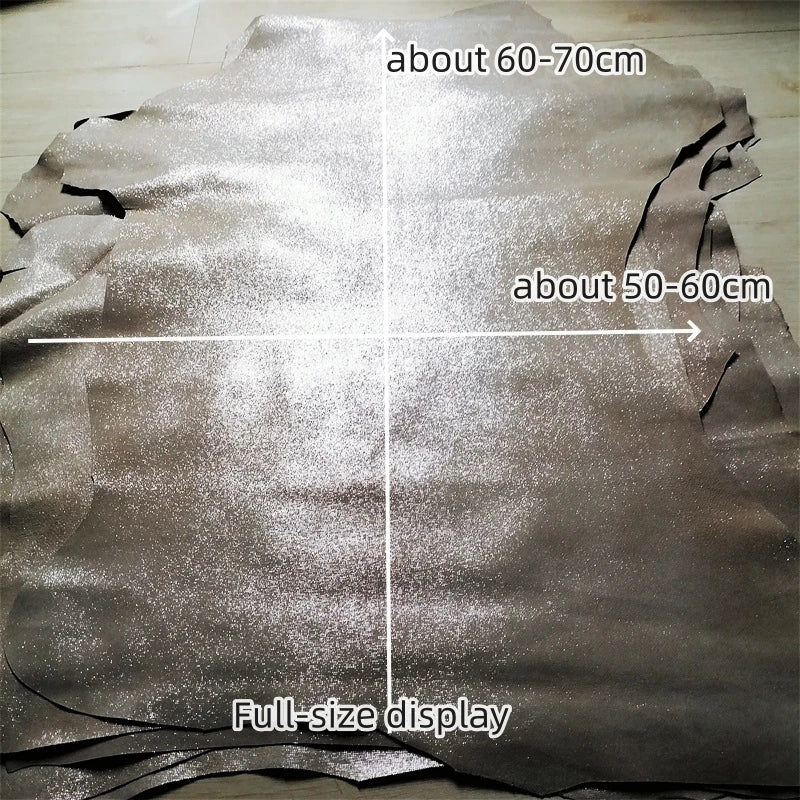 0.6/0.7mm Mesh Pattern Gold-Embossed Sheepskin. Top-Grain Leather. Genuine Leather Fabric. DIY For Bags By Hand. Whole Sheepskin