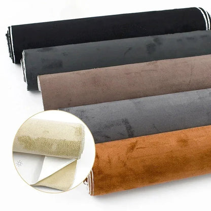 20x30cm-50x150cm Synthetic Leather Self-adhesive Fabric Suede Adhesive Fabrics By Meter Car Interior Door Velvet Cloth DIY Trims