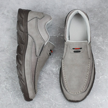 Men Leather Casual Shoes Breathable Loafers Men Sneakers 2024 New Male Comfortable Leather Flat Footwear Sneakers Men Shoes