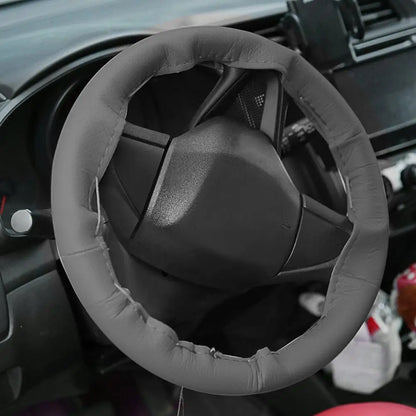 Car Steering Wheel Braid Cover Needles And Thread Artificial Leather Car Covers Suite 4 Color DIY Texture Soft Auto Accessories