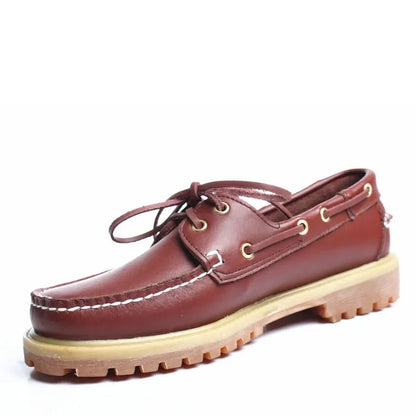 Genuine Leather Men's Casual Fashion Boat Shoes Moccasin England Platform Luxury Lace up Male Loafers Driving Shoes Low Heel