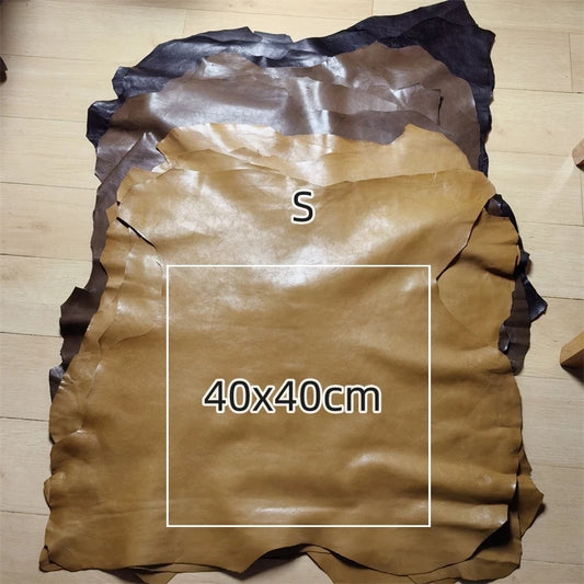 0.8/1mm Brown Oil Wax Sheepskin. First Layer Leather. Real Leather Fabric. Manual DIY For Bag Leather Repair. Whole Sheepskin