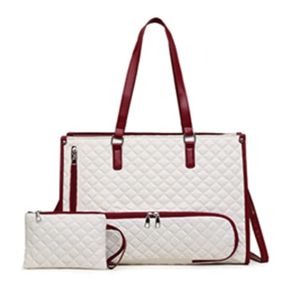 2-in-1 Laptop Lunch Tote Bag Shoulder Strap Lunch Box Multifunctional Laptop Handbag Large Waterproof Portable Laptop Bags