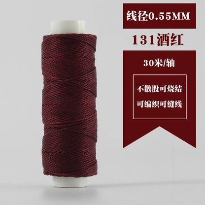 0.55mm Leather Waxed Sewing Thread For Hand Stitching Leather Cord DIY Bracelet Jewelry Making Round Waxed Line