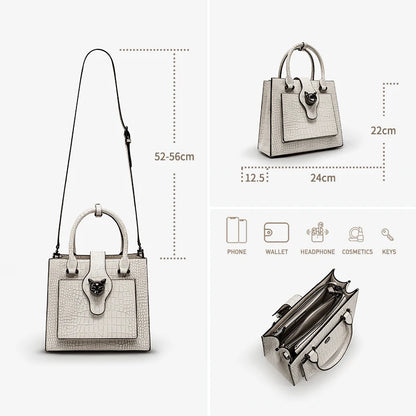 2026 NEW WOMEN'S HANDBAGS BUSINESS LADY GENUINE LEATHER ORIGINAL LUXURY BRAND DESIGNER OFFICE FEMALE BAGS CROSSBODY CAT PURSE