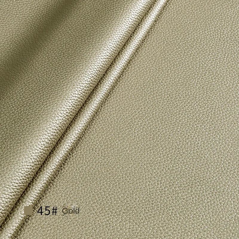 Litchi Textured PU Leather Fabric Thickened for Sofa Car Seats Designer Handmade Diy Sewing Material Cloth By The Meter