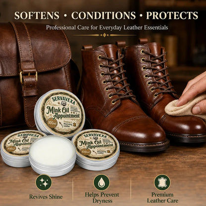 Leather Restore Cream 100ml Mink Oil Conditioner Waterproof Nourishing Balm for Smooth Leather Shoes Bags Furniture Polish