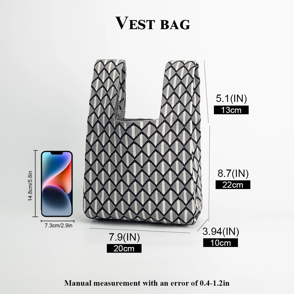Women's Handbag Is Casual, Fashionable, Simple and Suitable for Commuting, with a Classic Striped Design That Is Versatile, Open and Breathable, Soft and Foldable for Easy Carrying, Wide Shoulder Strap for Easy Lifting, Suita
