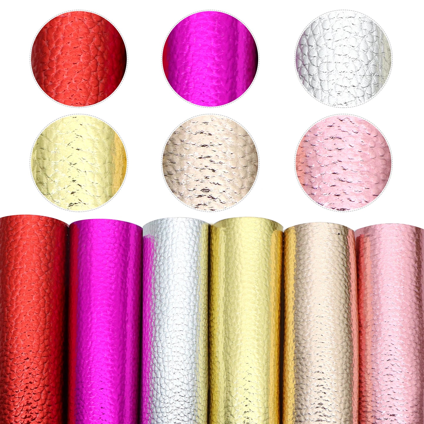 A5 Size Set Plain Glitter Lychee Synthetic Leather Patchwork Hair Bow Earrings Making Handbag Phone Case DIY,1Yc9938