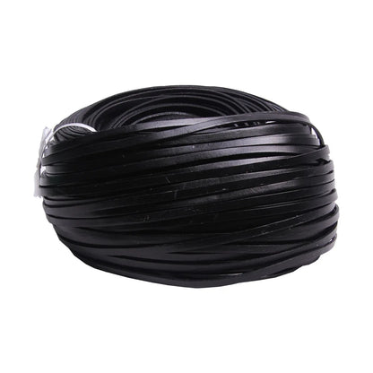 5meters 3mm Round Flat Genuine Leather Cord Thread Black Brown Color Leather Rope String Diy Bracelet Necklace Jewelry Making