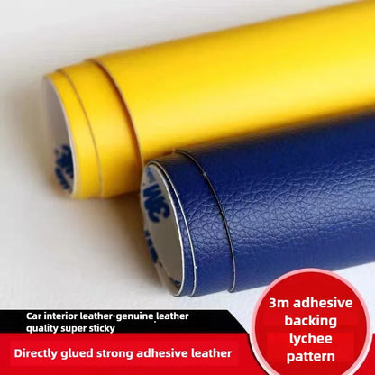 PU Artificial Faux Leather Self-adhesive Fabric for Upholstery Interior Car Seats Patches Bags Furniture Leatherette Fabrics
