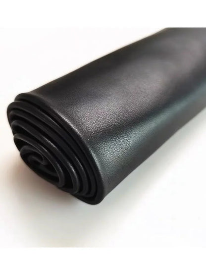 Black 0.6mm top layer sheepskin leather, handmade DIY ultra-thin clothing, genuine leather fabric, leather clothing, leather rep