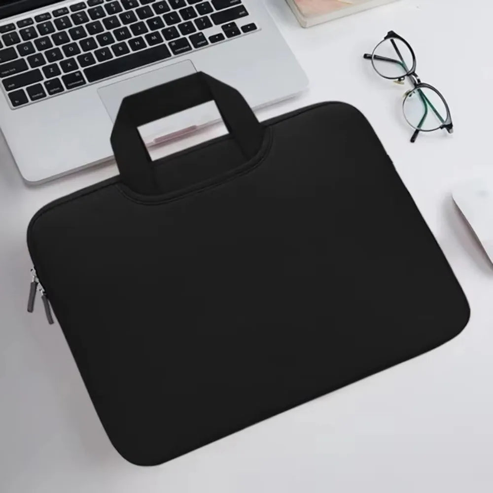 With Handle Portable Laptop Bags Lightweight Waterproof Laptop Case Soft Material Dual Zipper Notebook Sleeve Travel