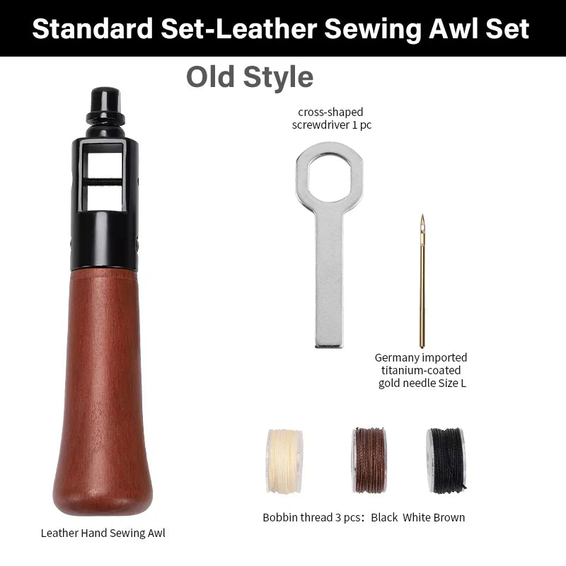 WUTA Leather Sewing Machine Awl Thread Kit Speedy Stitching DIY Leather Craft Tools Hand Stitcher Shoemaker Canvas Repair Tool