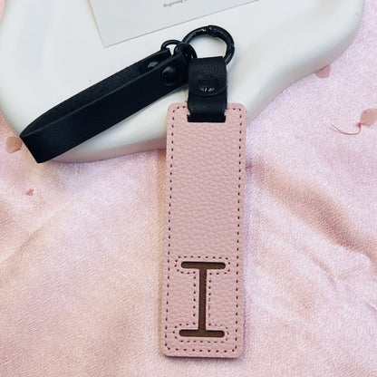 Accessory Display Hook Making Supplies Key Ring Pendant Keychain Accessories Keyring Holder Charm Gift 26 Letters Leather