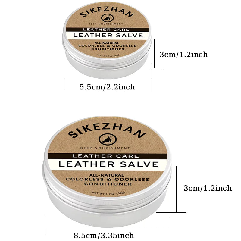 All-Natural Leather Salve - Deep Nourishing Conditioner for Boots, Bags, Saddles, Furniture, Car Interiors.Colorless & Odorless.