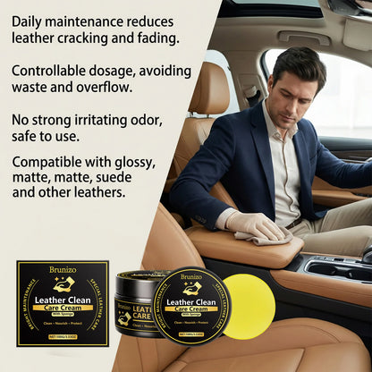 Leather Conditioner and Cleaner Leather Care Cream Car Seat Restorer Auto Interior Cleaning Kit Furniture Polish Shine Protector