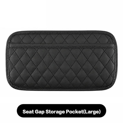 CAR ACCESSORIES MEN - 1 PIECE PU LEATHER CAR SEAT ORGANISER, MOBILE PHONE SUNGLASSES STORAGE, WATERPROOF DOCUMENT HOLDER