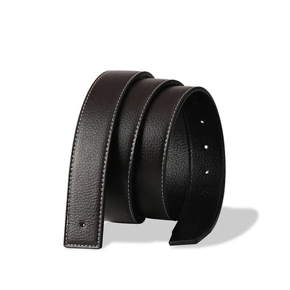 Belts No Buckle Men Women Unisex High Quality Pin Smooth Buckle Male Straps Without Buckle  PU Leather Waistband No Buckle 3.8cm