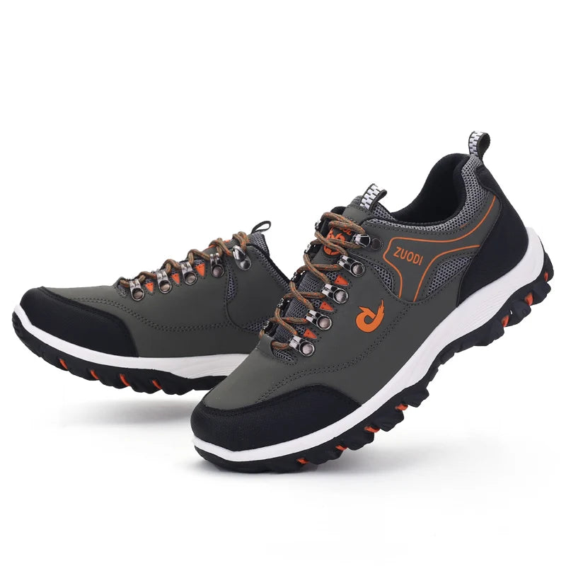 Men's leather Casual Shoes, Men's Sports Shoes, Spring,Autumn,Winter Shoes, Men's Tennis lightweight Wear-resistant Hiking Shoes