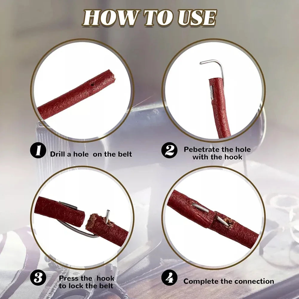 1X Leather Belt Treadle Parts with Hook for Singer Sewing Machine Household Home Old Sewing Machines Sewing Tools Accessories