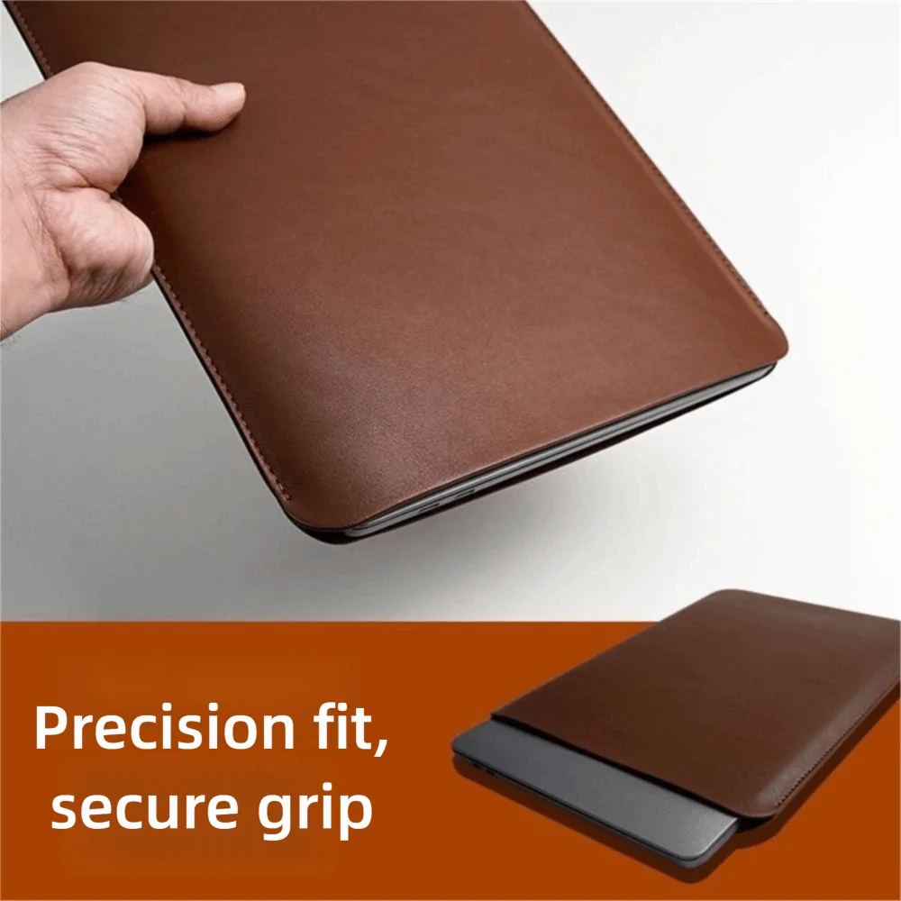 1PC 13 14 15 Inch PU Leather Laptop Sleeve Carring Case Microfiber Lining Notebook Case Water and Splash Proof Laptop Bag