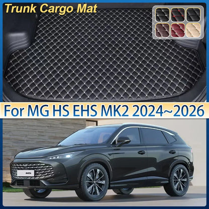 For MG HS EHS MK2 2024 2025 2026 Leather Car Trunk Mat Anti-dirty Cargo Storage Pad Cushion Boot Carpet Car Interior Accessories