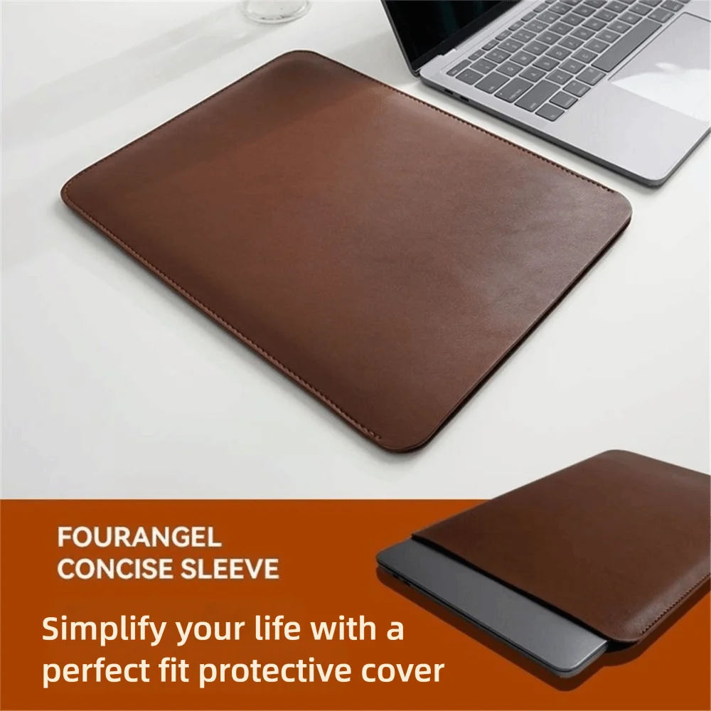 13 14 15 Inch Laptop Sleeve Carring Case PU Leather Water and Splash Proof Notebook Case for Lenovo Dell Laptop Bag