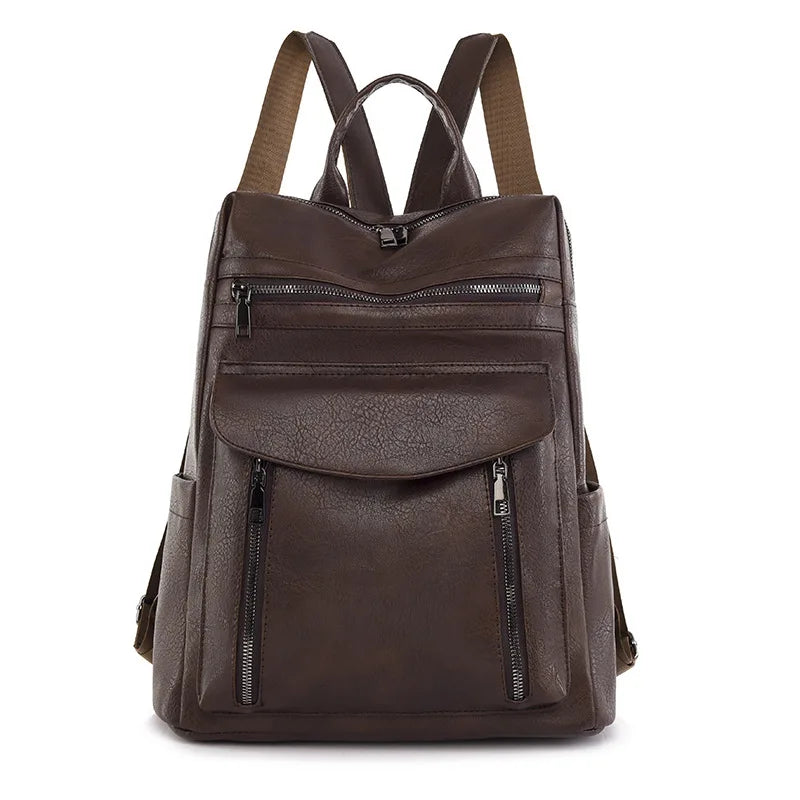 New Arrival Leather Laptop PU Backpack for Women Men  Backpack Fashion Travel Backpack Purse for Travel College Work