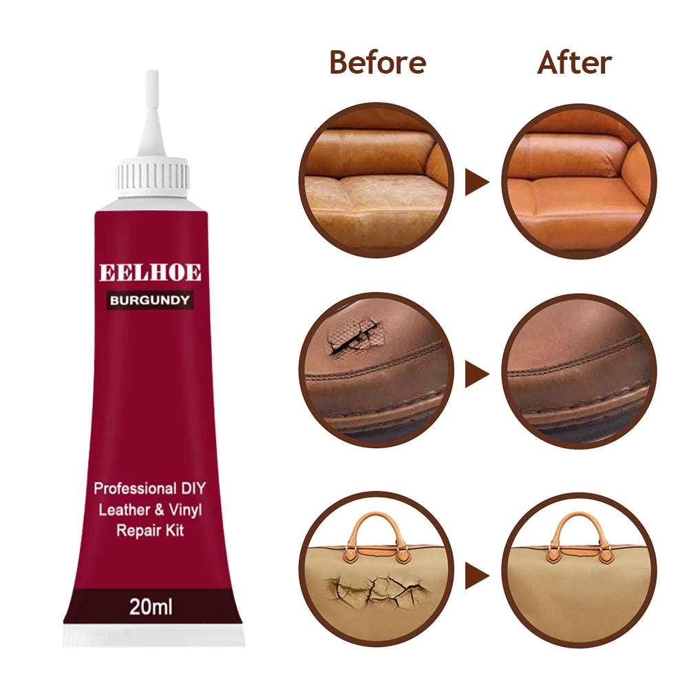 20ml Natural Leather Filler Repair Compound Auto Leather Restoring Paste Paintable Restoration Cream For Tears Crack Burns Holes