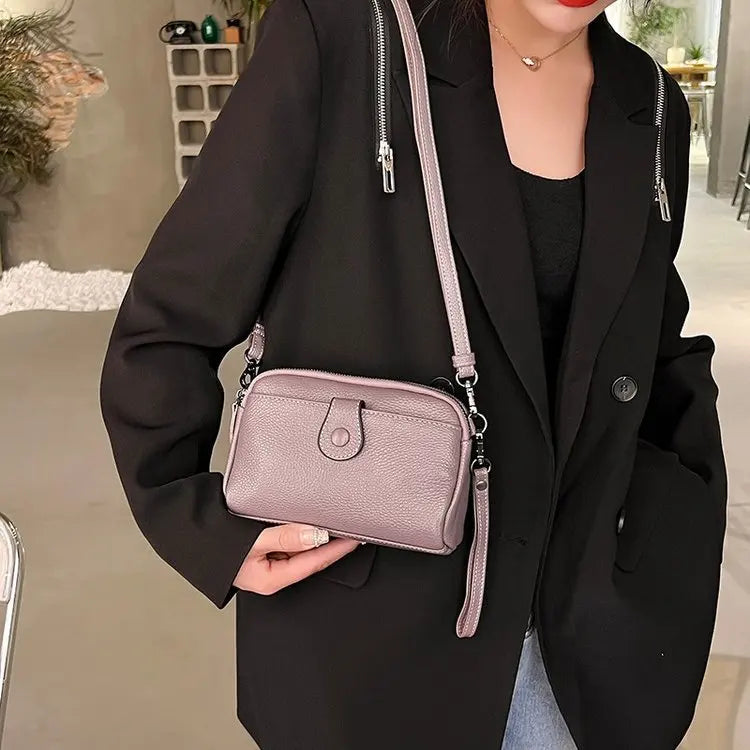 Women Genuine Leather Shoulder Bag New Casual Female  Small Crossbody Bags For Women Bag Cell Phone Bag Day Clutches