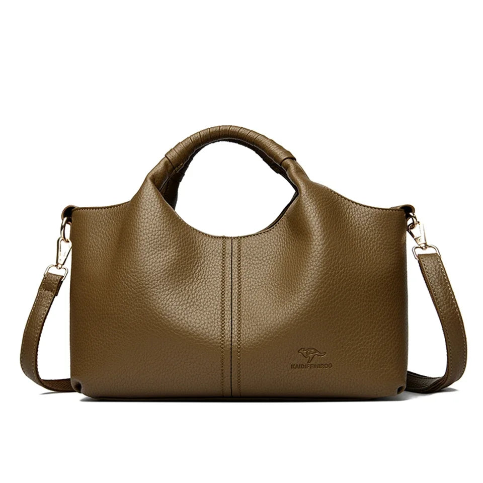 High Quality Soft Leather Women's Handbag Tote Bag Fashion Luxury Women Shoulder Bag Trendy Female Commute Crossbody Bags Wallet
