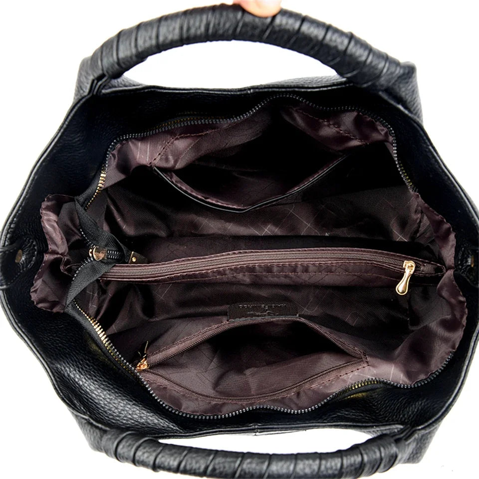 High Quality Soft Leather Women's Handbag Tote Bag Fashion Luxury Women Shoulder Bag Trendy Female Commute Crossbody Bags Wallet