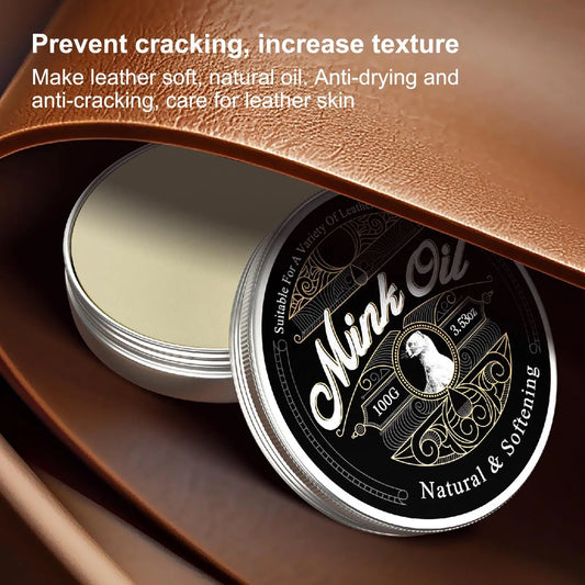 100g Leather Care Cream Paste Natural Leather Conditioner Genuine leather mink cream care oil Refurbishing Restoration Agent