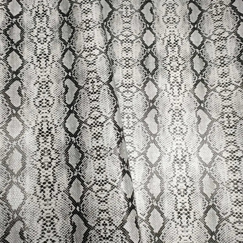 PU Snakeskin Faux Leather Fabric Roll No Adhesive for Bag Belt Headboard Sofa Upholstery Artificial Leather Animal