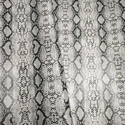 PU Snakeskin Faux Leather Fabric Roll No Adhesive for Bag Belt Headboard Sofa Upholstery Artificial Leather Animal