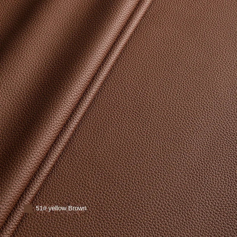 Litchi Textured PU Leather Fabric Thickened for Sofa Car Seats Designer Handmade Diy Sewing Material Cloth By The Meter