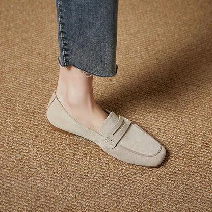 flat shoes Retro Nostalgic All Genuine Leather Women's Shoes Casual And Comfortable Walking loafers