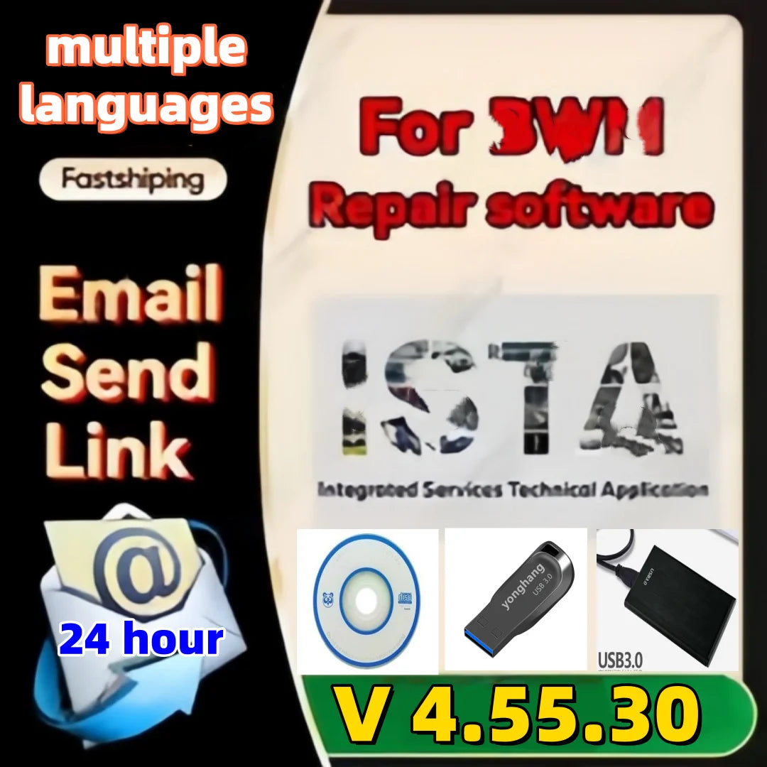 2025 NEW For B-M-W ISTA 4.55.30 diagnostic software plus lite or oull PSdZData Download or send HDD Support multiple languages