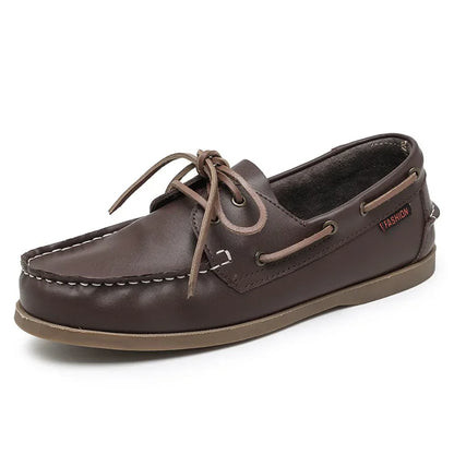New Genuine Leather Loafers Men Moccasin Sneakers Driving Shoes Causal Men Shoes Women Footwear Docksides Classic Boat Shoes