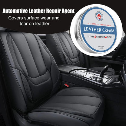 SIKEZHAN Leather Conditioner Balm, Natural Clear Odorless Cream for Car Seats & Interior Care, Nourishing & Non-Greasy