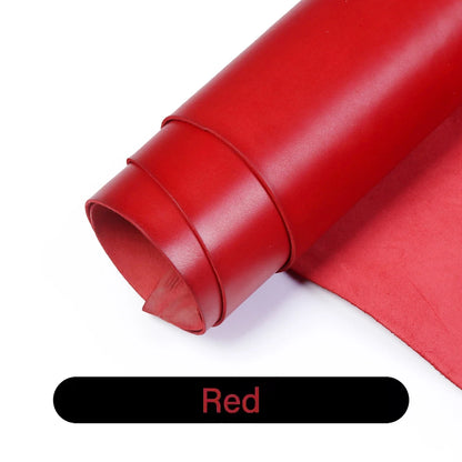 WUTA 3 Square Feet Irregular Colored Vegetable Tanned Cowhide Leather Piece DIY Full Grain Waxed Genuine Leather