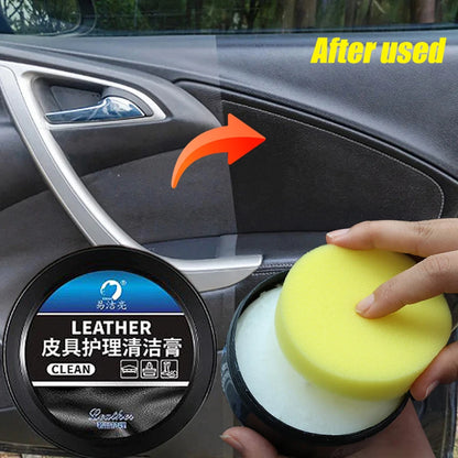 260g Car Leather Care Refurbishing Paste Auto Interior Stain Remover Cleaner Leather Polishing Maintenance Tool Car Accessories
