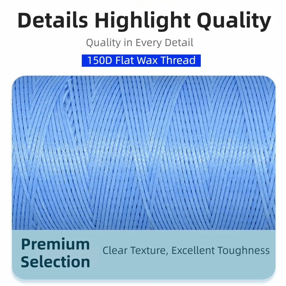 150D Leather Sewing Thread 0.8mm Thickness Walking Horse Wax Line Strong Durable Hand Stitching Thread Bookbinding