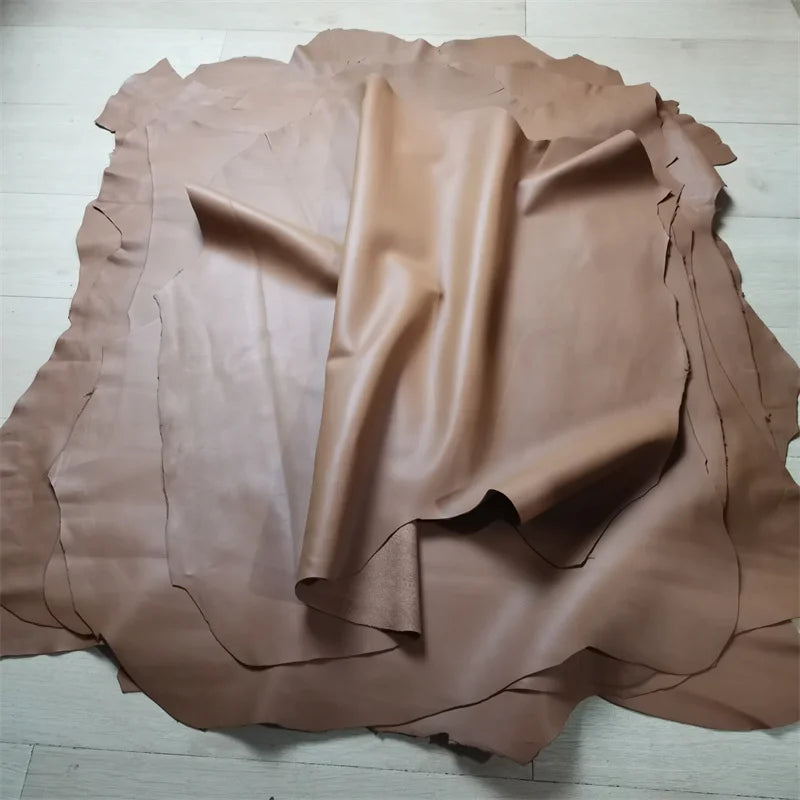 1mm Brown Sheepskin. First Layer Leather. Real Leather Fabric. Diy Handmade For Clothes. Clothes Mending. Whole Sheepskin